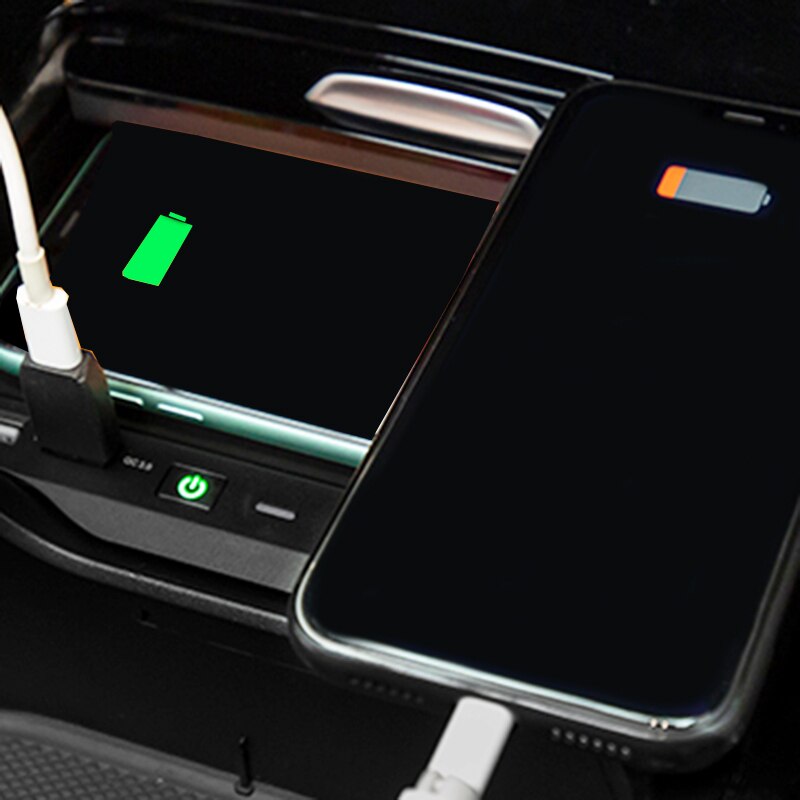 Braveking1 Kabelloses Ladegerät Auto für Mercedes-Benz A-Class B-Class GLA  GLB CLA AMG 2020-2023 W177/X247/H247/W247 Zubehör Schnellladendes  Handy-Ladegerät mit QC3.0-USB-Anschluss für iPhone Samsung : :  Elektronik & Foto