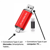 USB-Stick mit Adapter kompatibel mit Mercedes Benz MBUX