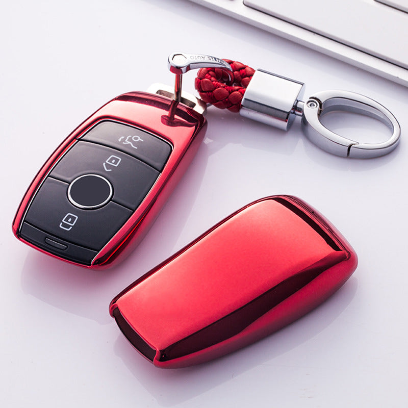 Compatible con la funda para llavero de Mercedes Benz, funda protectora  especial de TPU suave para llave inteligente CEGSM GL CLS CLK G Class  Keyless